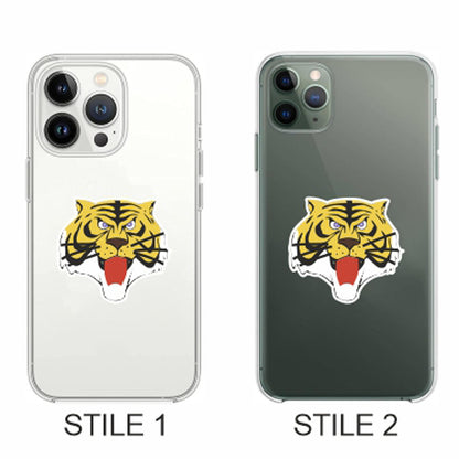 Cover Compatibile Con Tutti i Modelli iPhone - L'UOMO TIGRE HEAD - Trasparente UltraSottili AntiGraffio Antiurto Case Custodia Marca