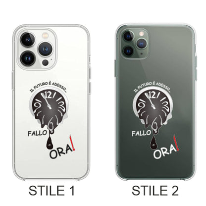 Cover Compatibile Con Tutti i Modelli iPhone - ILFUTURO È ADESSO - Trasparente UltraSottili AntiGraffio Antiurto Case Custodia Marca