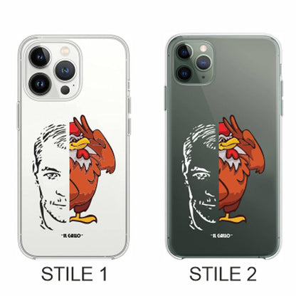 Cover Compatibile Con Tutti i Modelli iPhone - IL GALLO - Trasparente UltraSottili AntiGraffio Antiurto Case Custodia Marca