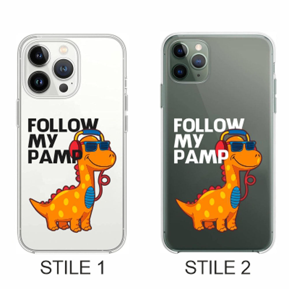 Cover Compatibile Con Tutti i Modelli iPhone - FOLLOW MY PUMP - Trasparente UltraSottili AntiGraffio Antiurto Case Custodia Marca