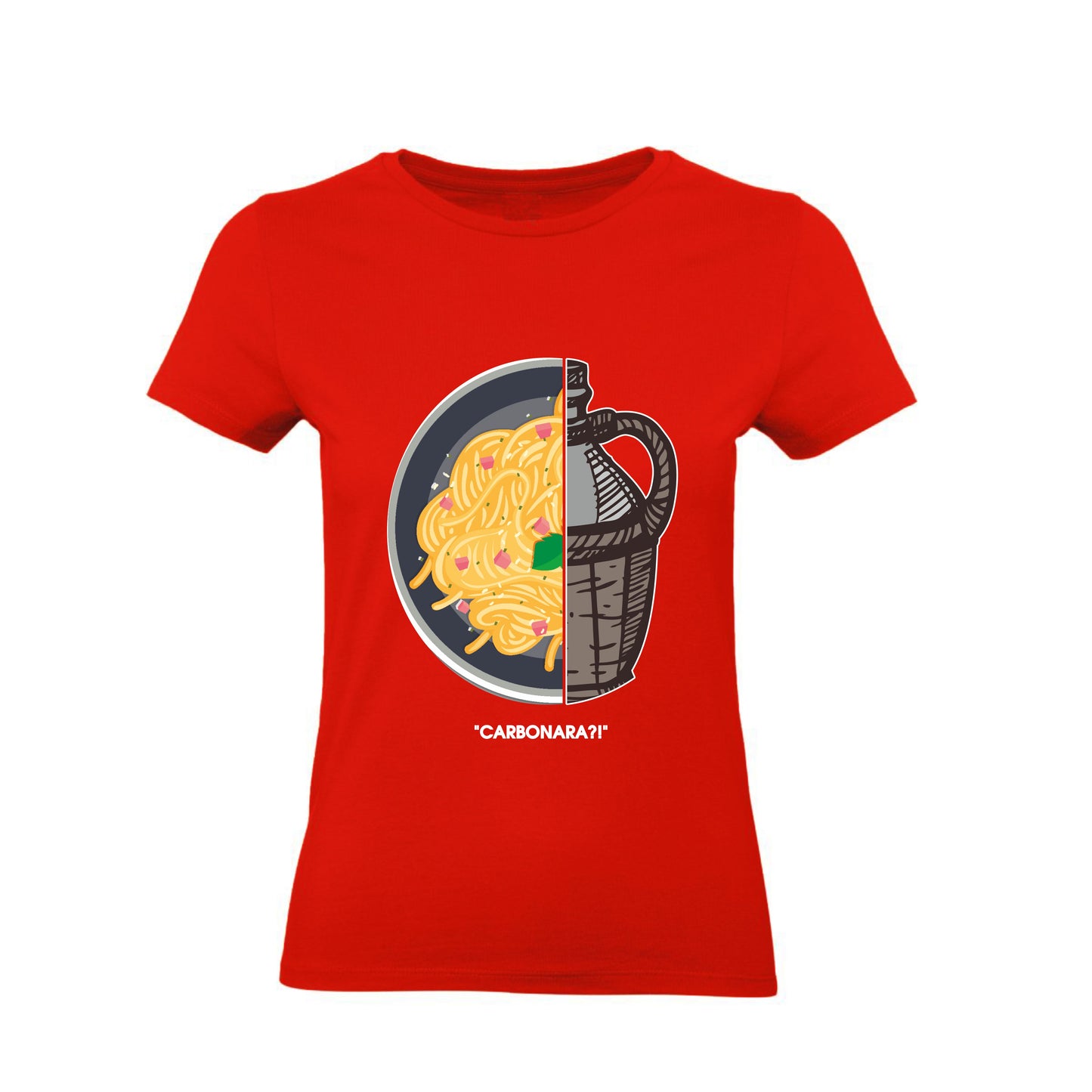 T-Shirt Uomo, Donna & Bambino - CARBONARA - Maglietta Maglia Tshirt Super vestibilità Top qualità