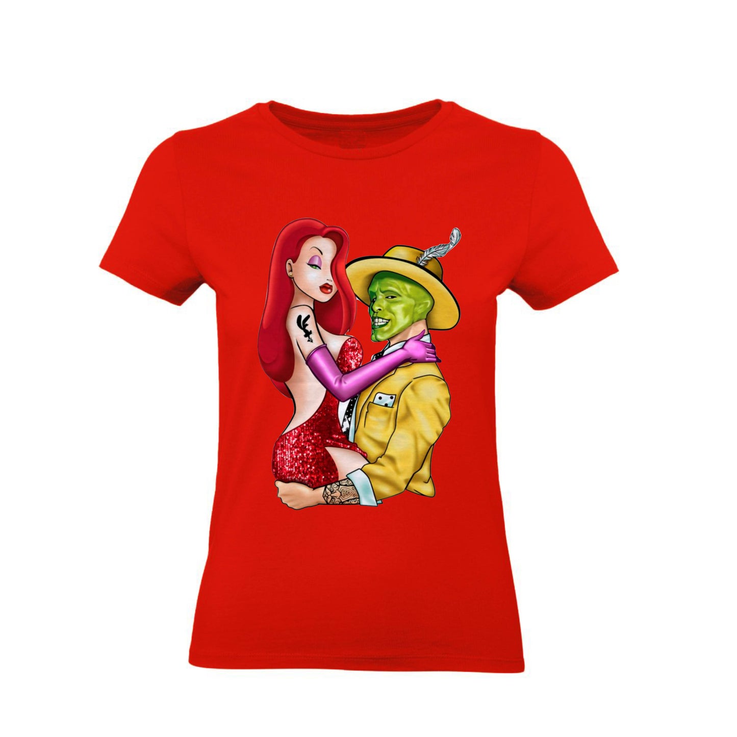 T-Shirt Uomo Donna & Bambino - JESSICA RABBIT E THE MASK - Maglietta Maglia Tshirt Super vestibilità Top qualità