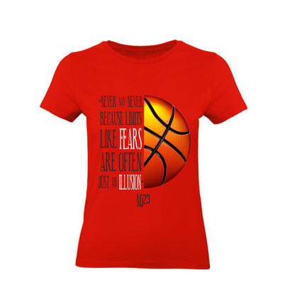 T-Shirt Uomo Donna & Bambino - NEVER SAY NEVER - Maglietta Maglia Tshirt Super vestibilità Top qualità