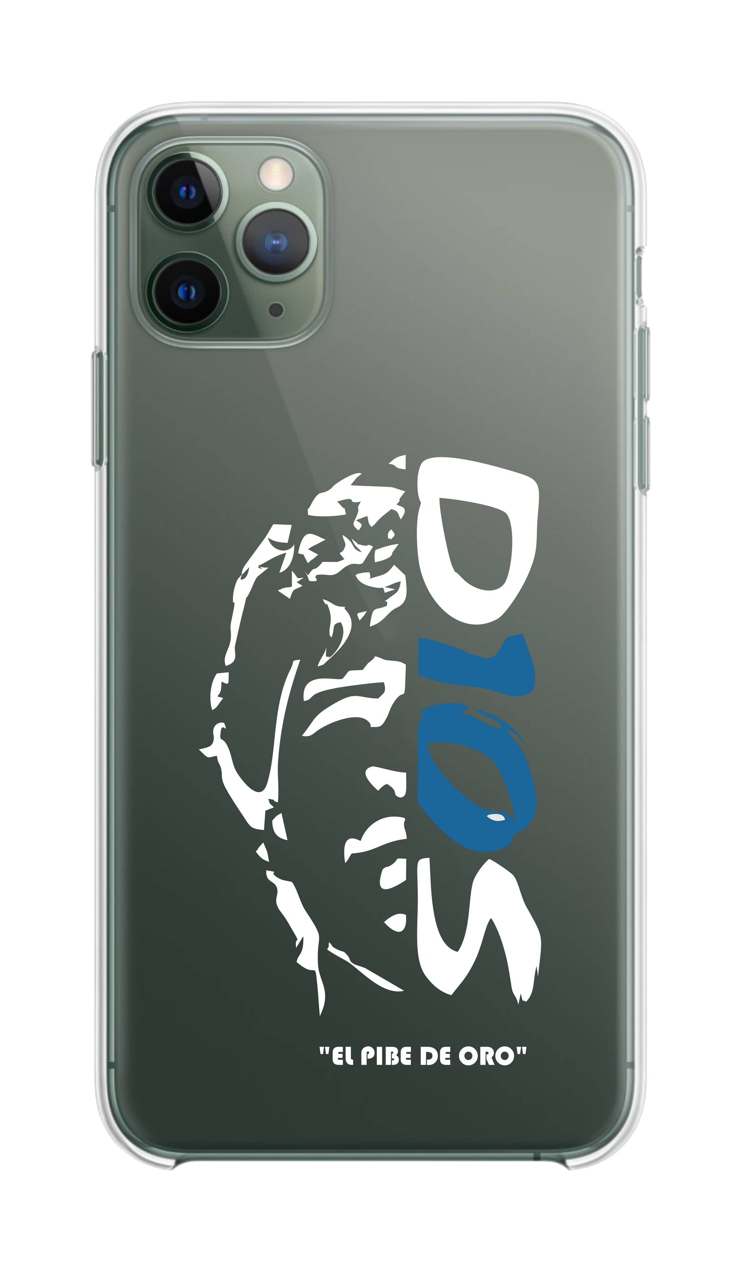 Cover Compatibile Con Tutti i Modelli iPhone - EL PIBE DE ORO - Trasparente UltraSottili AntiGraffio Antiurto Case Custodia Marca