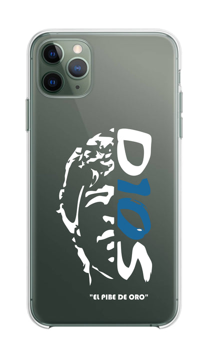 Cover Compatibile Con Tutti i Modelli iPhone - EL PIBE DE ORO - Trasparente UltraSottili AntiGraffio Antiurto Case Custodia Marca