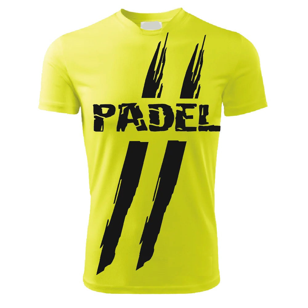 T-Shirt PADEL in Tessuto Dry Fit UNISEX - Strisce - Elasticizzato e Traspirante Maglietta Maglia Sport Super vestibilità Top qualità