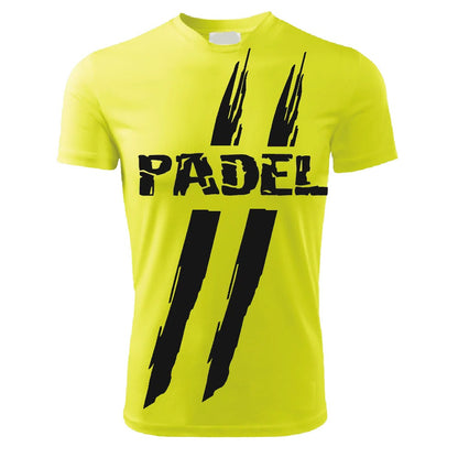 T-Shirt PADEL in Tessuto Dry Fit UNISEX - Strisce - Elasticizzato e Traspirante Maglietta Maglia Sport Super vestibilità Top qualità