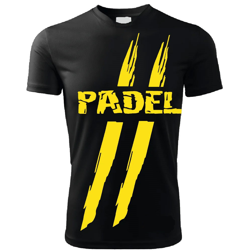 T-Shirt PADEL in Tessuto Dry Fit UNISEX - Strisce - Elasticizzato e Traspirante Maglietta Maglia Sport Super vestibilità Top qualità