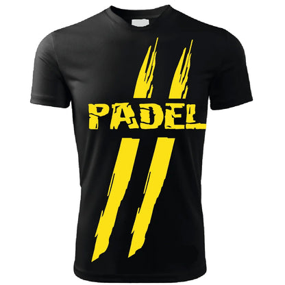 T-Shirt PADEL in Tessuto Dry Fit UNISEX - Strisce - Elasticizzato e Traspirante Maglietta Maglia Sport Super vestibilità Top qualità